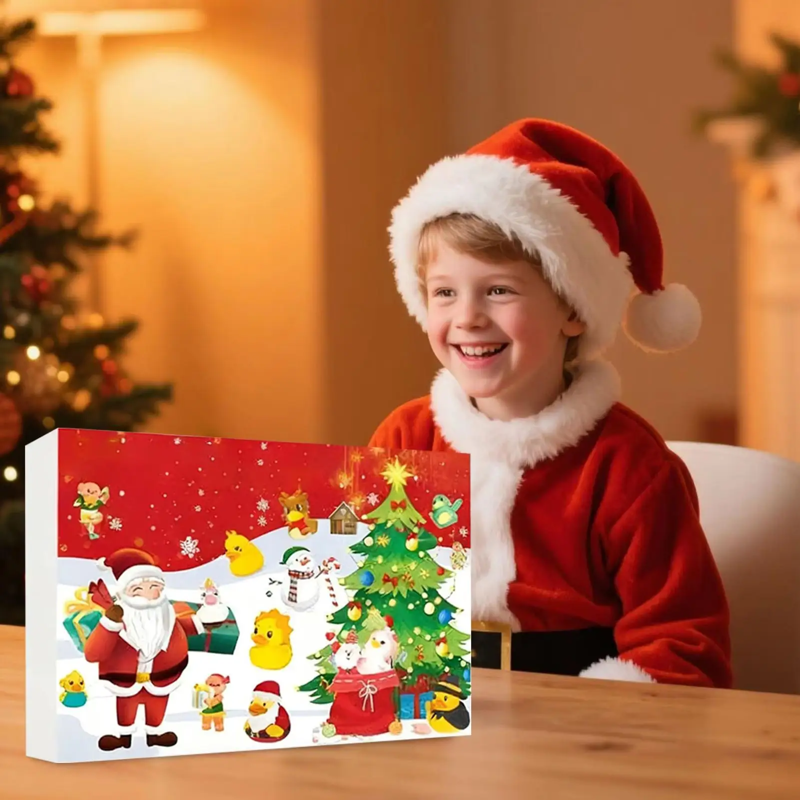 

Duck Ornament Christmas Advent 2D Acrylic Charm Decor 24 Days Duck Charm Countdown Advent For Home Car Rearview Mirror Christmas