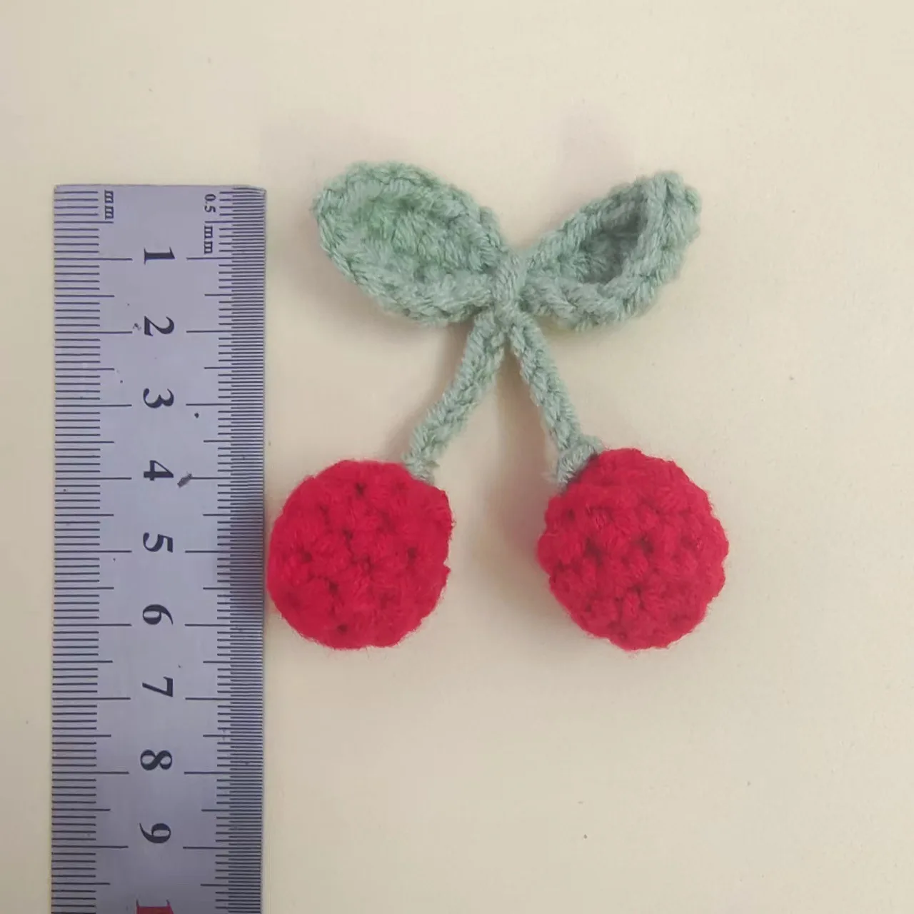 5 Buah 6Cm Warna-warni Tangan Merajut Cherry Ornamen Stiker DIY Perlengkapan Kerajinan Anak Pin Rambut Aksesori Topi Sepatu Pakaian Dekorasi