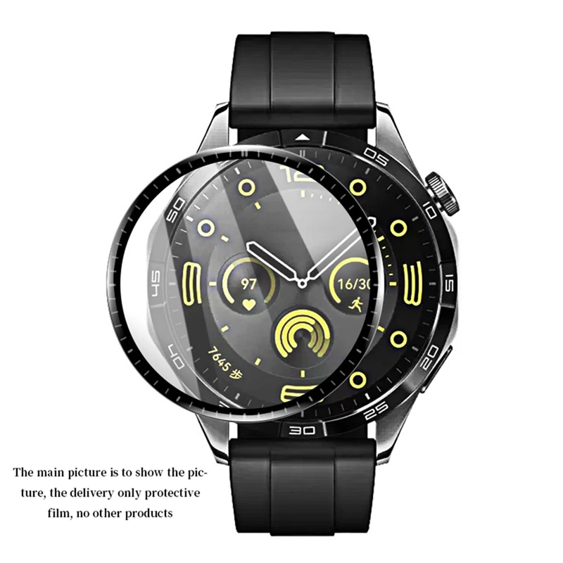 واقي شاشة لساعة HUذاوي GT4 ، 46 ، منحني ، تغطية كاملة جدًا ، أجزاء غشاء واقي