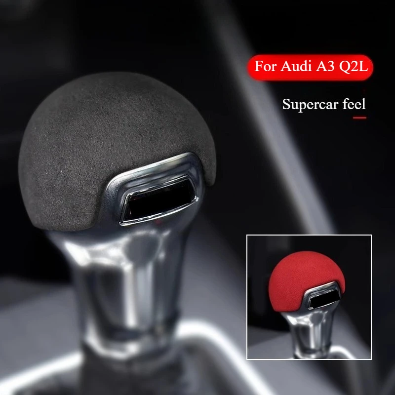 

For Audi A3 Gear Handle Cover Interior Modification Decorative Sticker Q2 Central Control Gear Head Cover Shift Lever Shearling