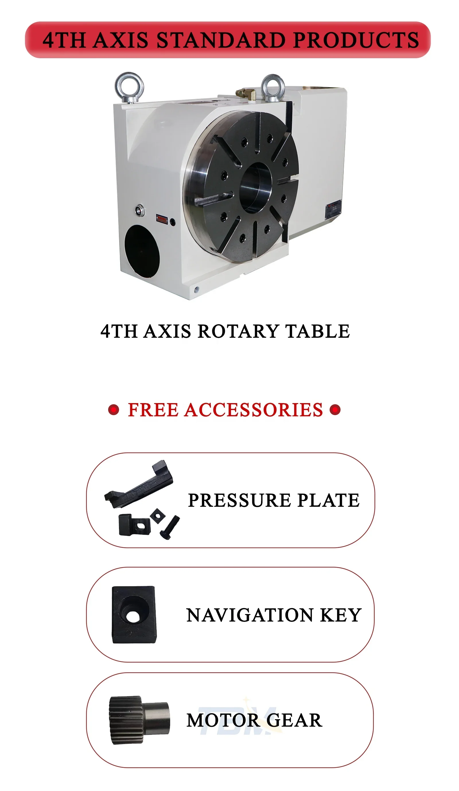 4th 4 Axis High Precision Automatic Horizontal Worm Gear Tilting Indexing Roller Cam Rotary Table For CNC Lathe