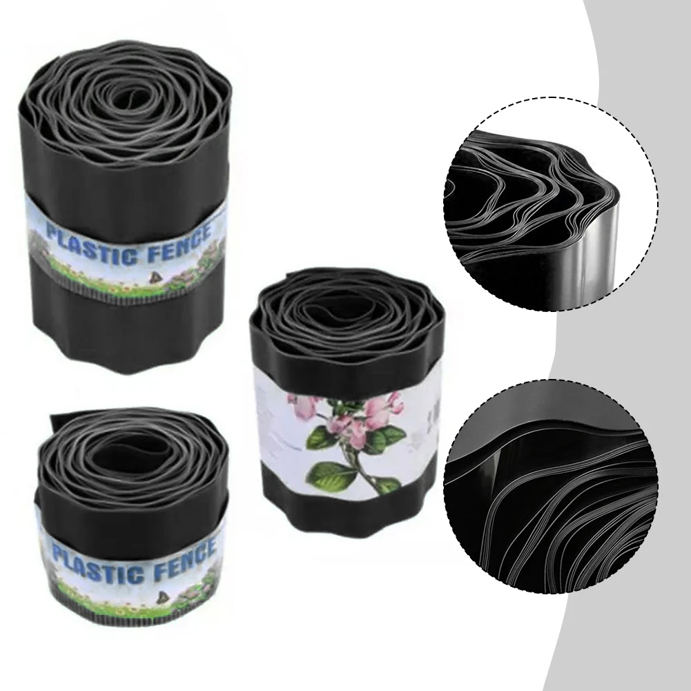 10/15/20cm Garden Grass Lawn Edge Border Fence Path Flexible Lawn Edging Border Fence Black Outdoor Landscape Garden Decor