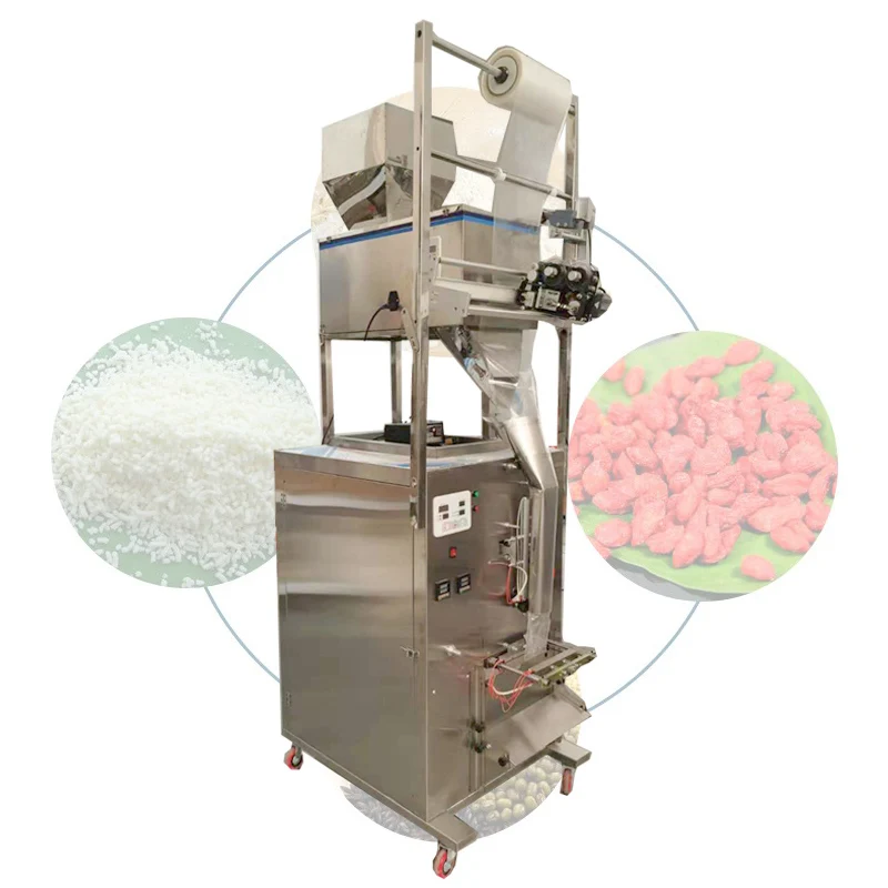 

Quantitative Granule Powder Tea Bag Packaging Machine Three Side Sealing And Back Sealing For Rice Grains Grains Packing Sealer