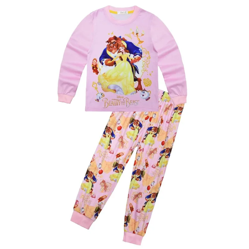 

Рождественский комплект детской одежды Disney «Красавица и чудовище» с рисунком колокольчика для мальчиков и девочек, одежда для дня рождения для маленьких девочек