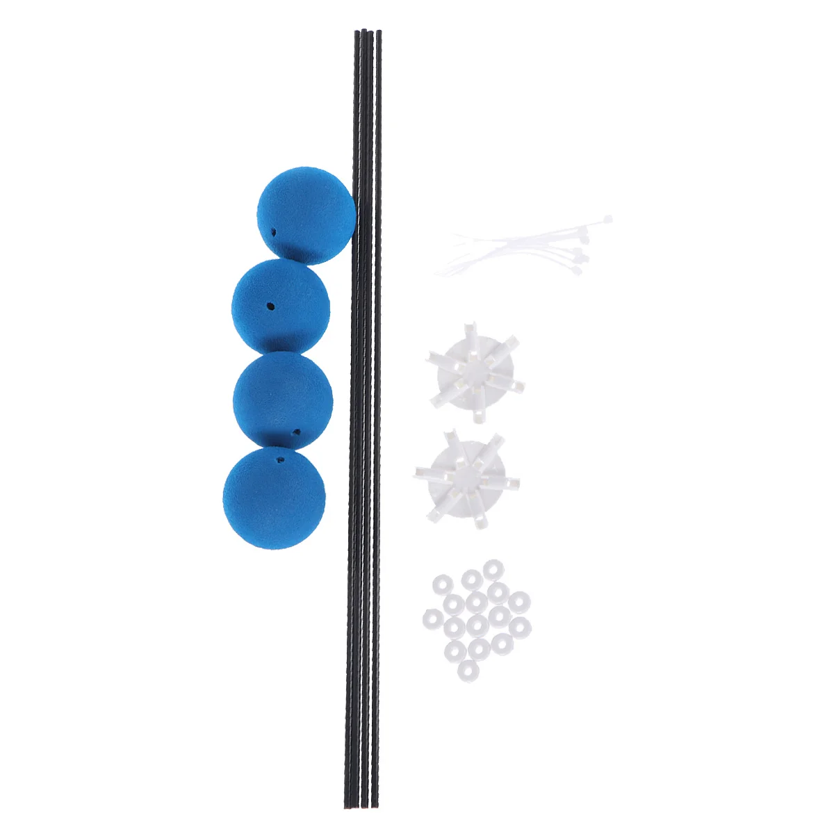 

Universal Blue Rc Helicopter Training Gear Anti-Crash Landing Kit Carbon Fiber Rods Sponge Balls for Beginners Experts