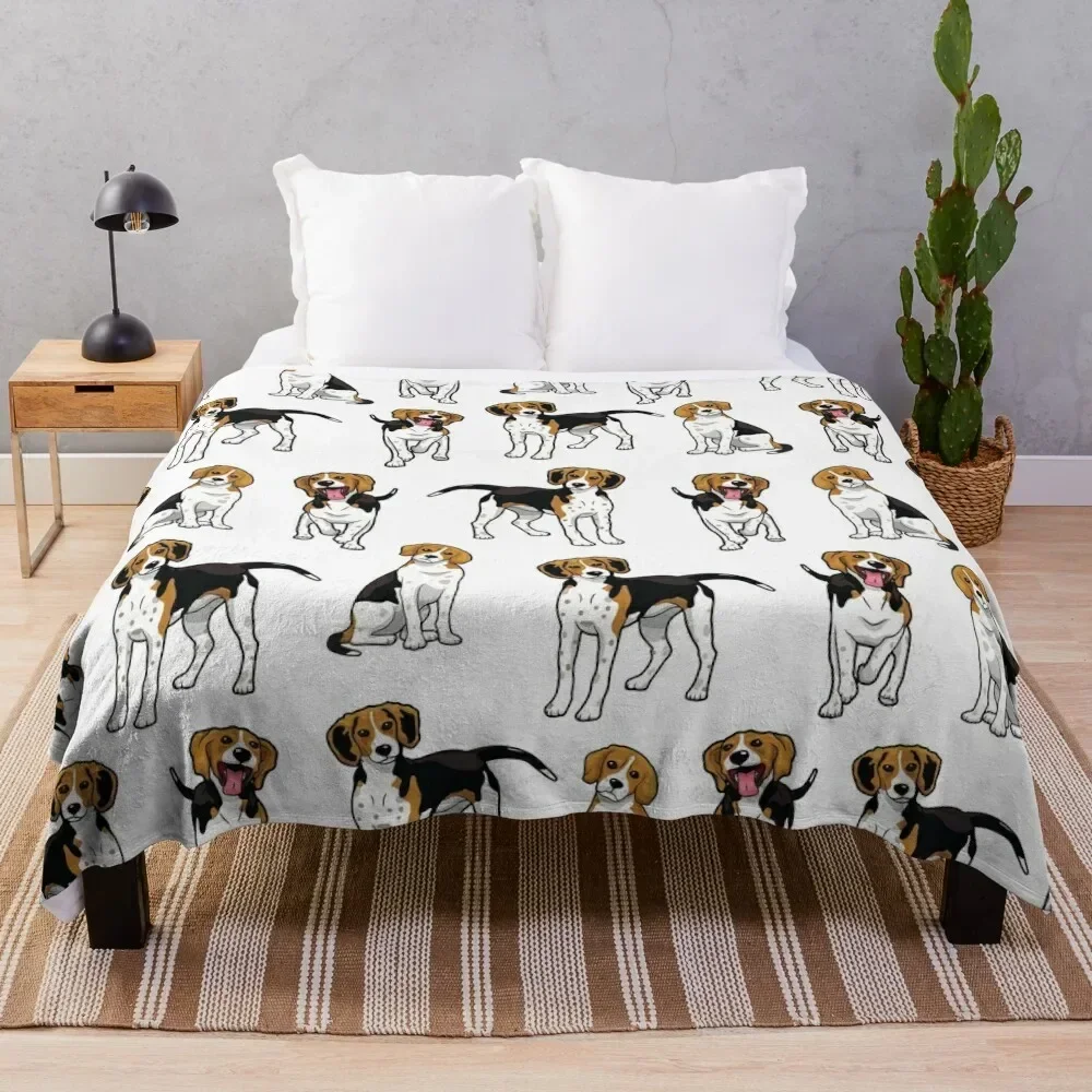 Treeing Walker Coonhound Throw Blanket For Sofa Thin Heavy Flannel Tourist Blankets