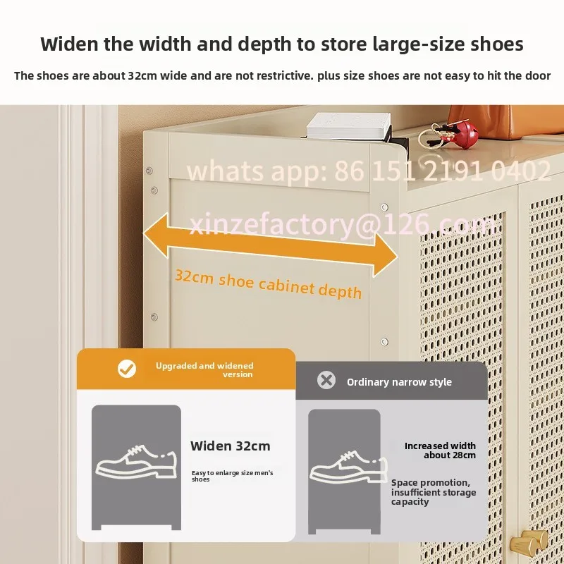 Customizable Home shoe cabinet multi-layer large-capacity shoe rack dustproof and breathable entrance storage cabinet