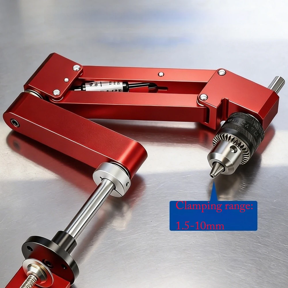 Tapping Bracket with Three Jaw Chuck 1.5-10mm Grip Range for Hand Drills Aluminum Cantilever Design 370x225x70mm