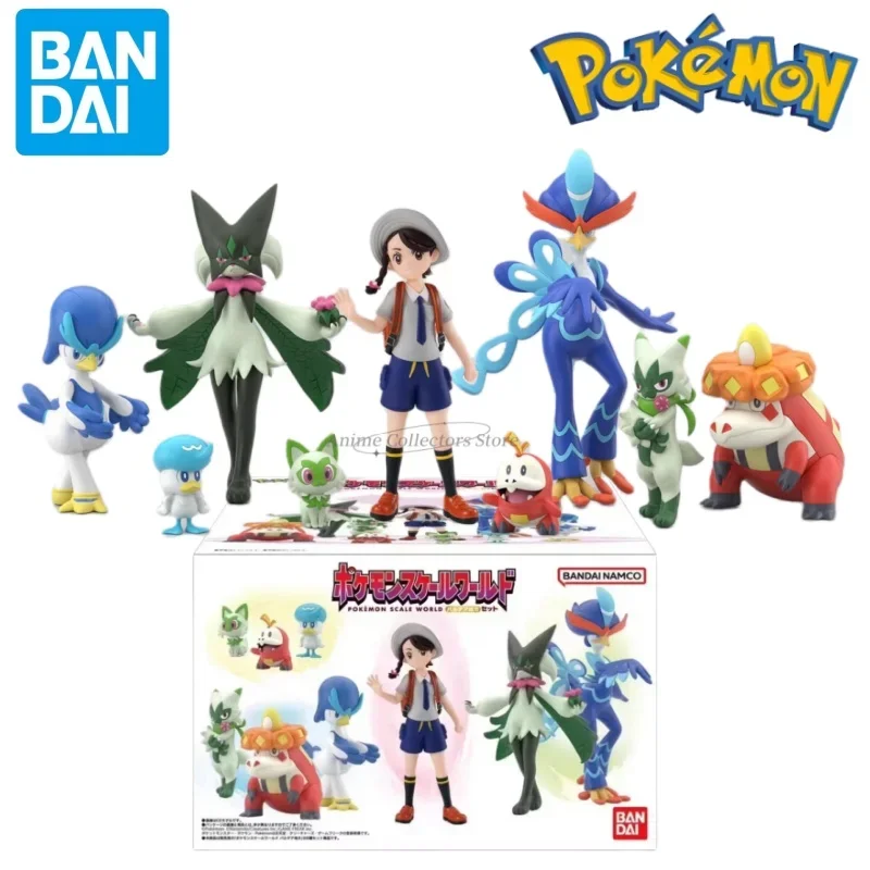 bandai-figurines-d'action-pokemon-en-pvc-echelle-mondiale-region-du-paldea-juliana-meowscarada-fuecheads-sprigatito-quaxly-jouets-de-decoration-anime