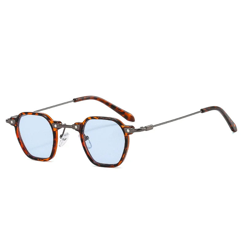 Neue Quadratische Retro Steam Punk Sonnenbrille Männer Frauen Runde Shades Gradienten Gläser Klare Linse Vintage Fahren Brillen Ozean Farbe – Detail 10