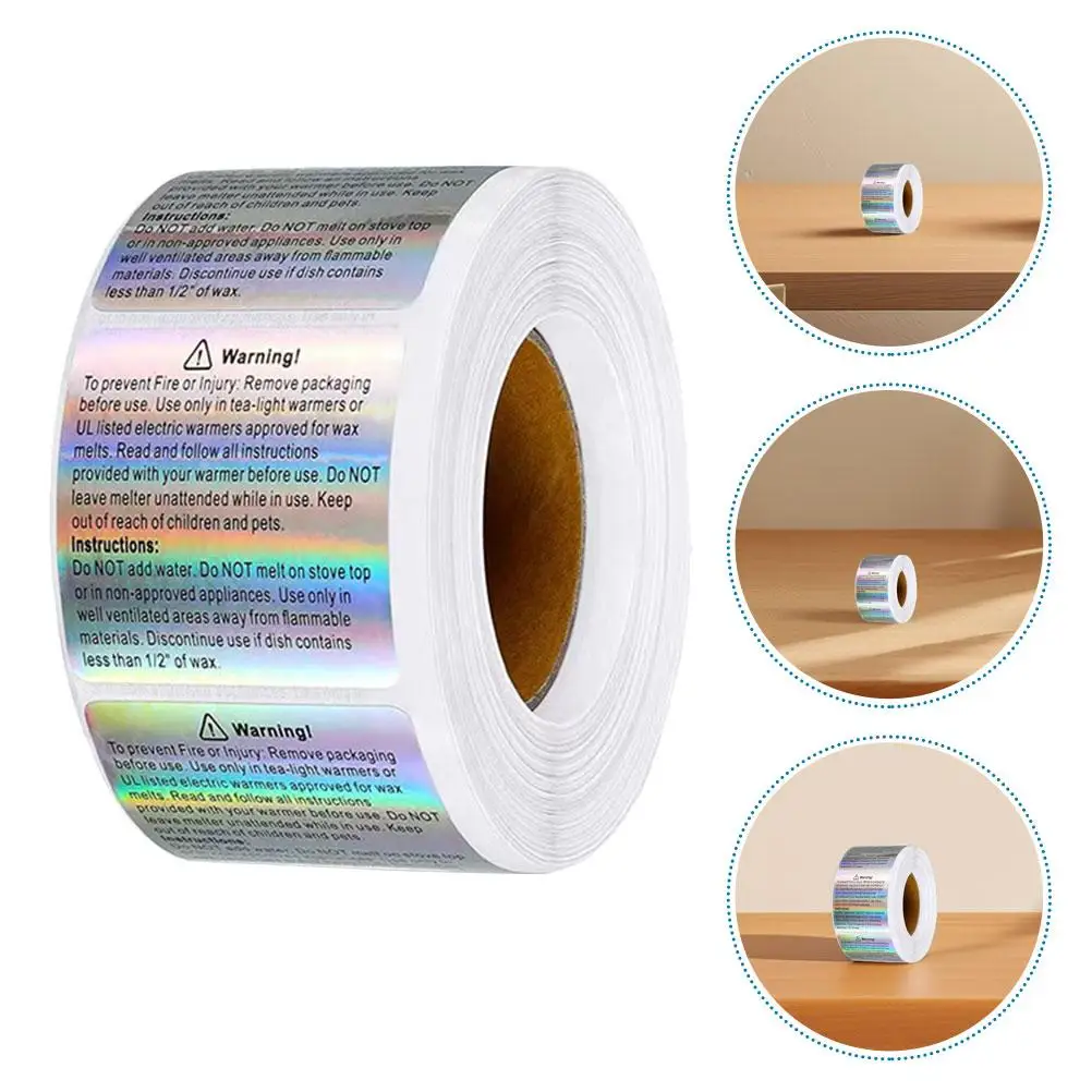 Wax Melt Warning Label Labels Sticker Canned Stickers Jars for Making Candles