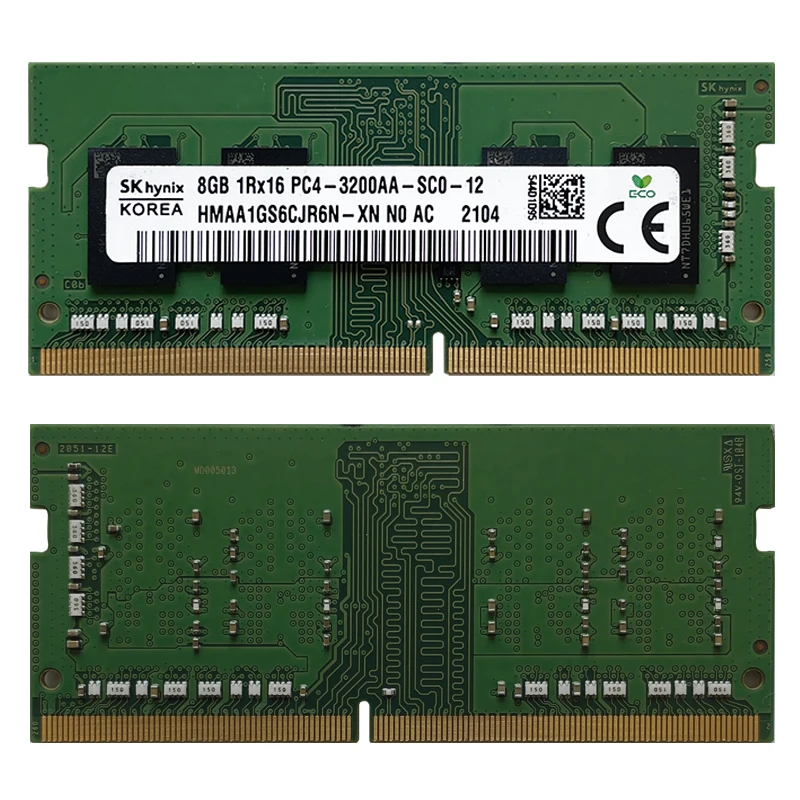 SK hynix-Mémoire pour ordinateur portable, mini-hôte, SODIMM, DDR4, 8 Go, 3200MHz, 1Rx8, 1Rx16, PC4-3200AA, 1.2V