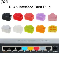 JCD 10pcs RJ45 Interface Silicone Dust Plug Laptop LAN Cable Dustproof Plugs Desktop Router Switch Network Card RJ45 Port Cover