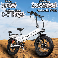 R5 Folding Electric Bicycle 750W Motor 48V20AH LG Battery Hydraulic Brake Electric Bike 20*4.0Inch Off-road Fat Tire Adult Ebike