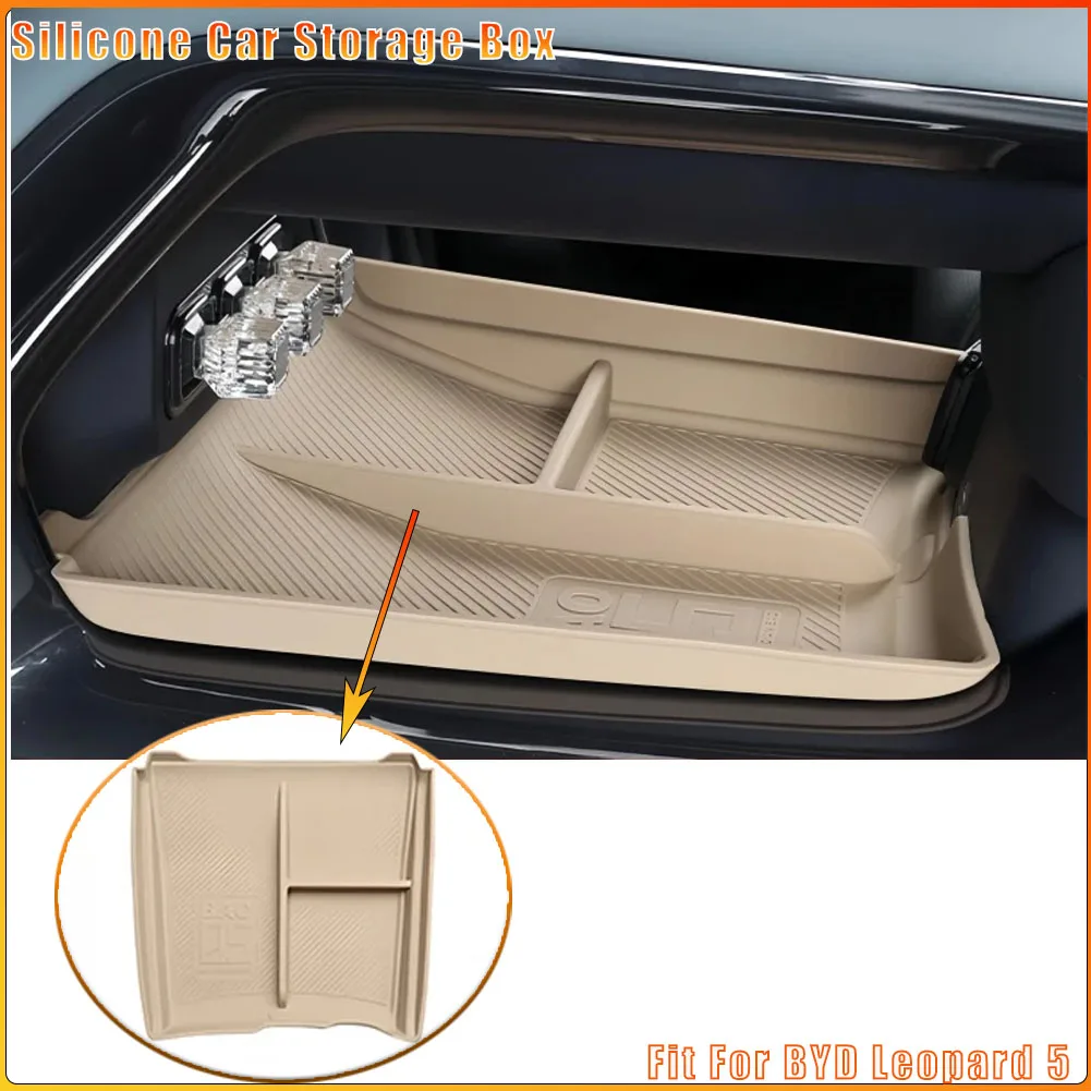 

Modified Auto Center Console Storage Box Car Center Console Down Silicone Storage Box Car Upgrade Parts Fit for BYD Leopard 5