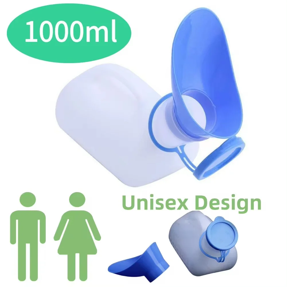 Potty acolchoado portátil para homens e mulheres, acampamento ao ar livre, vaso sanitário de plástico, reutilizável, adequado para homens e mulheres, 1000ml