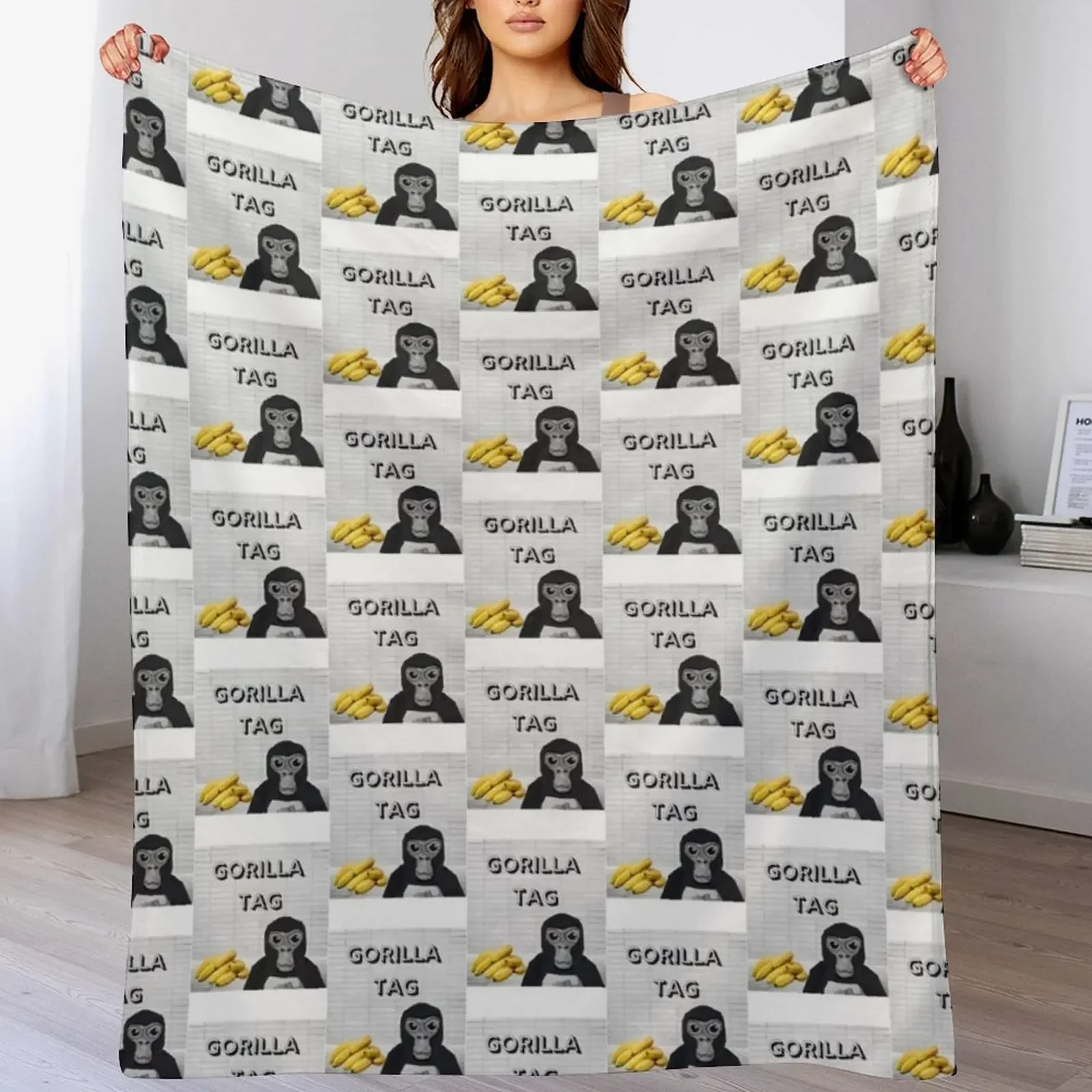 

Gorilla Tag Bananas Throw Blanket Warm Comfortable Blanket for Office Napping