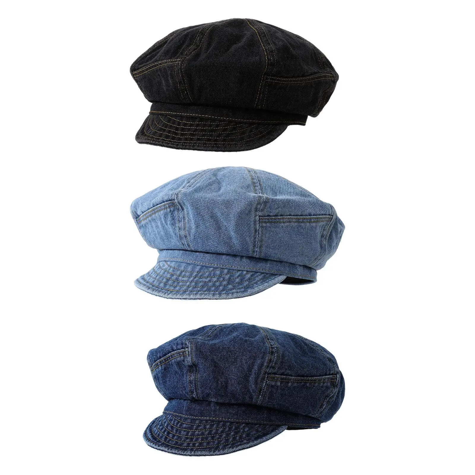 قبعة مسطحة لتزيين أغطية الرأس قبعة موزع الصحف لعيد الميلاد والمواعدة والسفر في الهواء الطلق #2