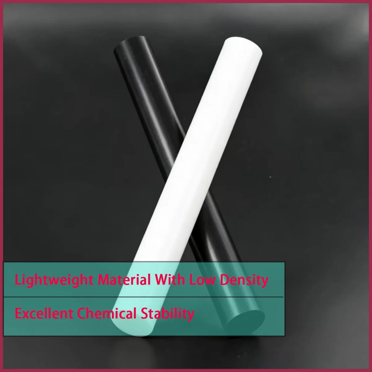 HDPE rod, black and white, with a diameter of 10-45mm, is used for DIY and manual production of mechanical parts