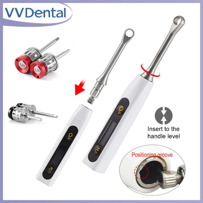 Dental Universal Implant Torque Wrench Electric Torque 10-40Ncm Driver Wrench Ratchet with Colorful Screwdriver Repair Tool