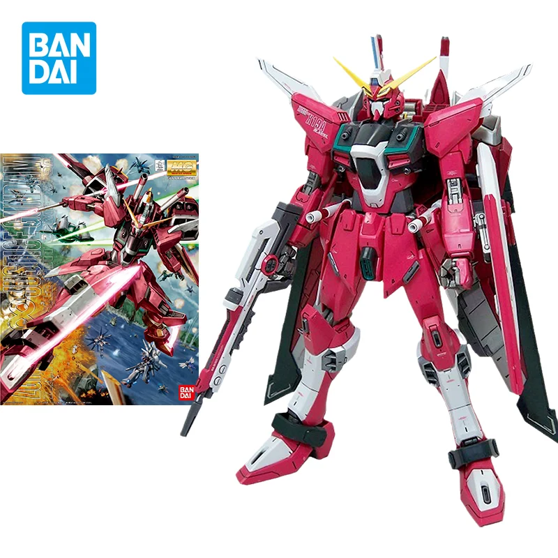 

Bandai Original Gundam Model Kit Anime Figure MG 1/100 Infinite Justice Gundam ZGMF-X19A Action Figures Toys Gifts for Kids