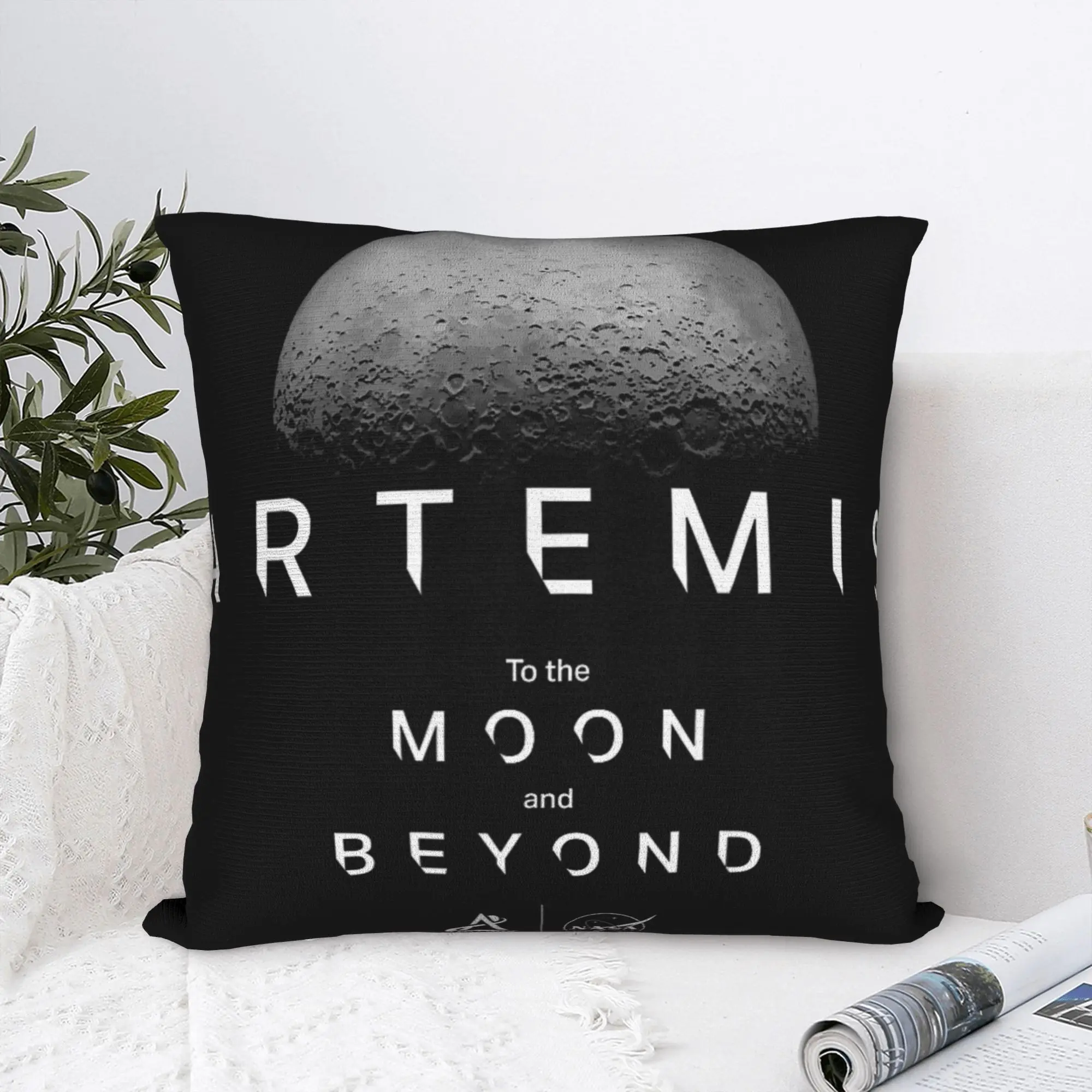 Artemis 1 Launch Mission to The Moon and Beyond Pillow Case Square Pillow Cover Vintage Pillowcases For Wedding Party Home Decor