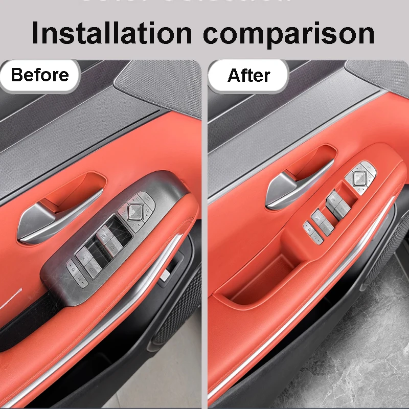 ل BYD سيليون 8 تانغ L DM/EV 2025-2026 باب رفع نافذة لوحة بطانة حماية من السيليكون صندوق تخزين المضادة للخدش حماية الملحقات #2