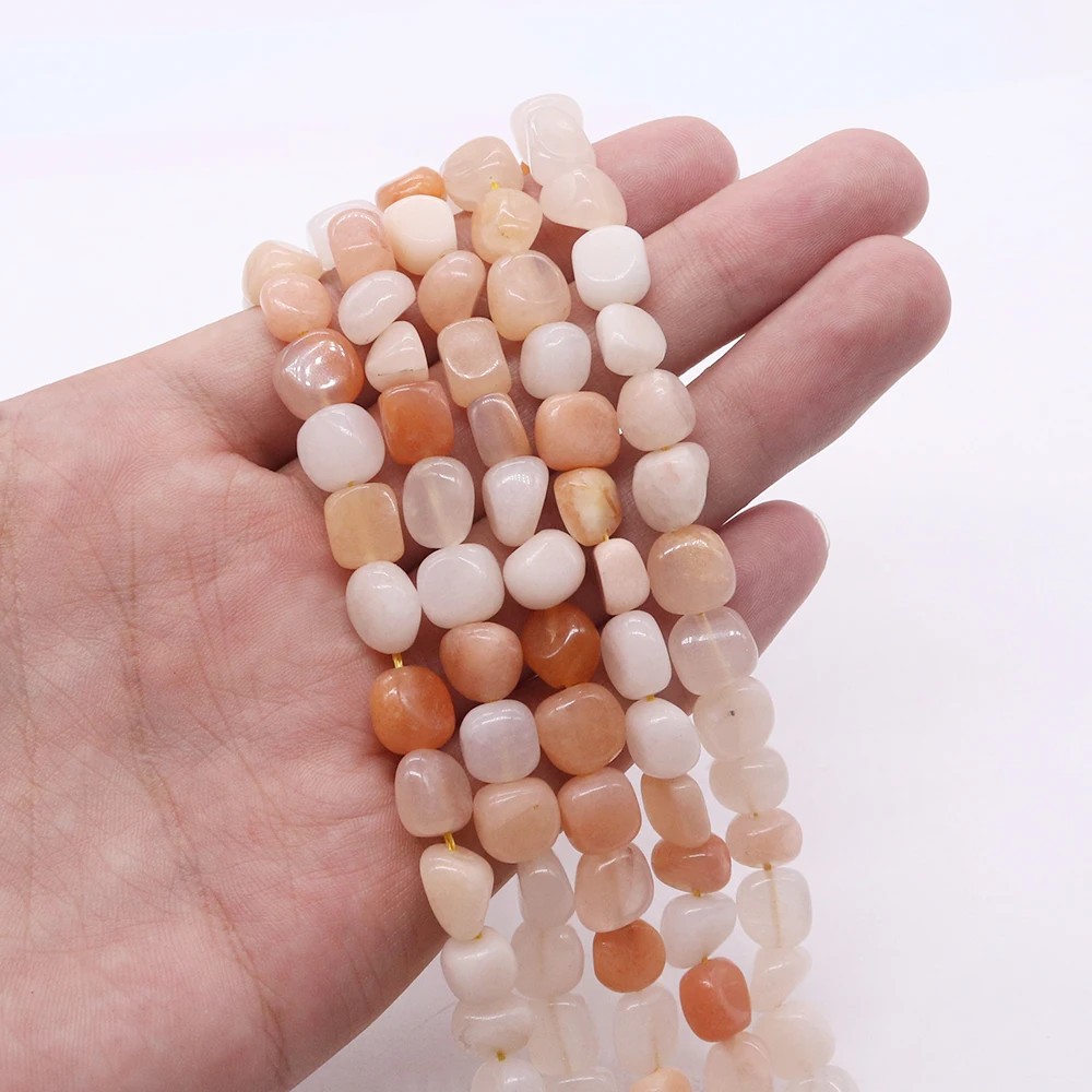 

Irregular Square Natural Stone Pink Sakura Beads Handmade Needlework Loose Beads for DIY Bracelet Necklace Jewelry Making Gift
