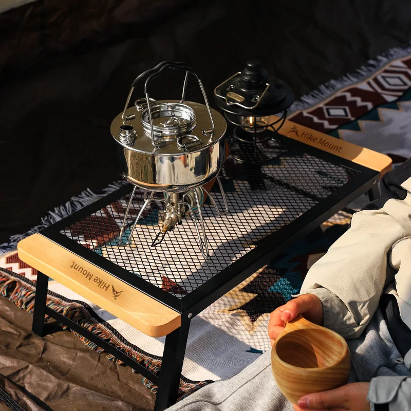 Mesa dobrável leve com malha, mesas de jantar, mesa de pátio, mesa de piquenique, fácil de transportar e armazenar para piquenique externo