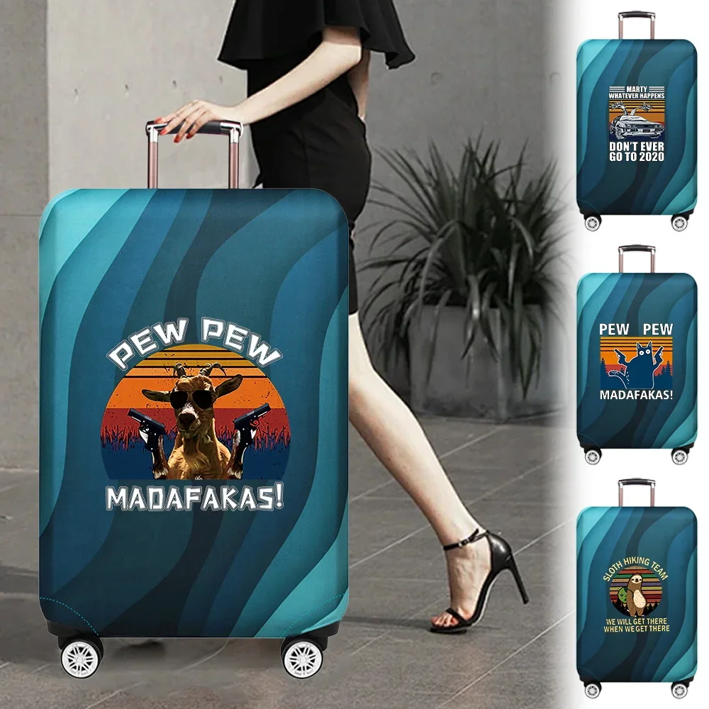 Travel Luggage Cover Elastic Baggage Cover Dust Cover Print Pew Series  for 18-32 Inch Suitcase Covers Travel Accessories