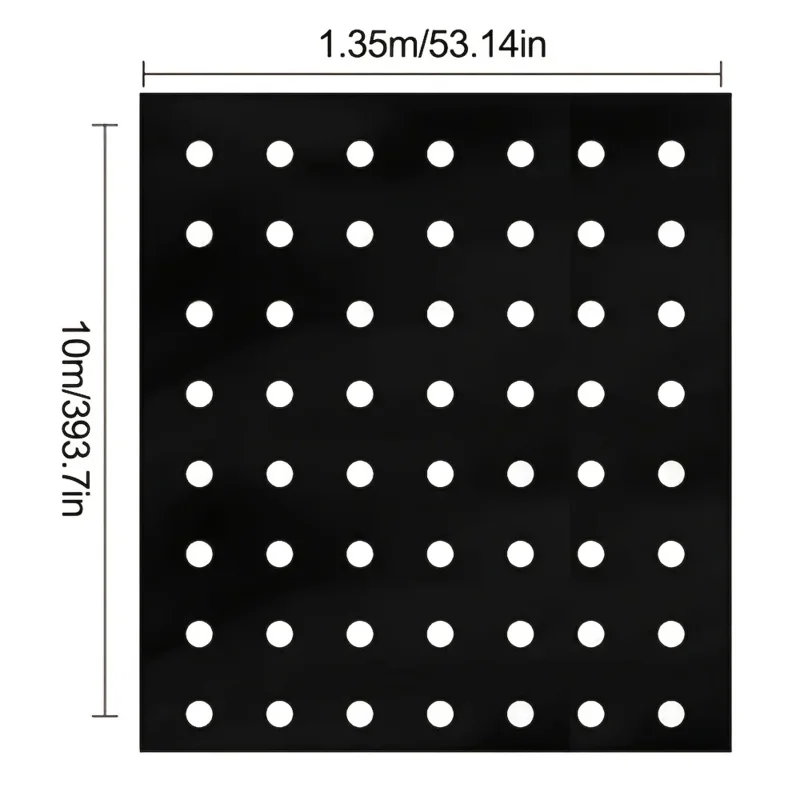 1Sheet Garden Agricultural Perforated Weed Barrier Fabric Breathable Plastic Covering Film for Efficient Landscape Weeding