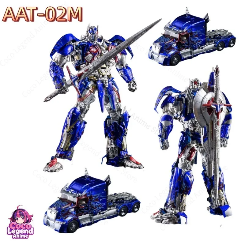 

In Stock AAT-02M Metal Paint Version King of Knight Transforming Toy AAT Movie Version Knight Optimus Prime Action Figure Gifts