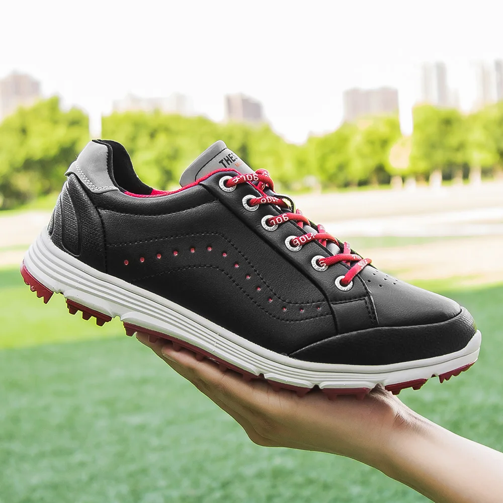Men Spikeless Waterproof Golf Shoes Microfiber Breathable Anti-slip Outdoor Training Casual Sneakers size 39-48