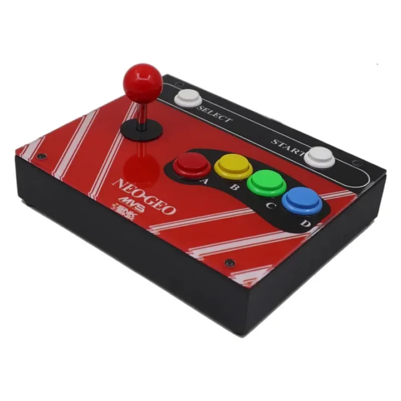 RAC-J600S-NEO 6-button 15 Pin Acrylic Arcade Joystick Controller with Cable for SNK NEO GEO AES MVS CD Art Panel Suitable for PC