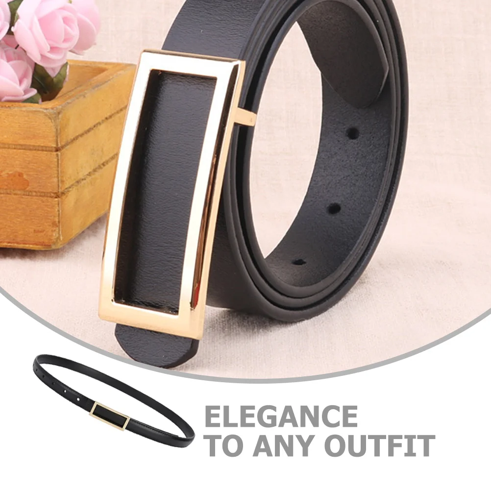

2 Pcs Thin Belt Ladies Narrow Belts Woman Vintage Decorative Metal Adjustable Waist