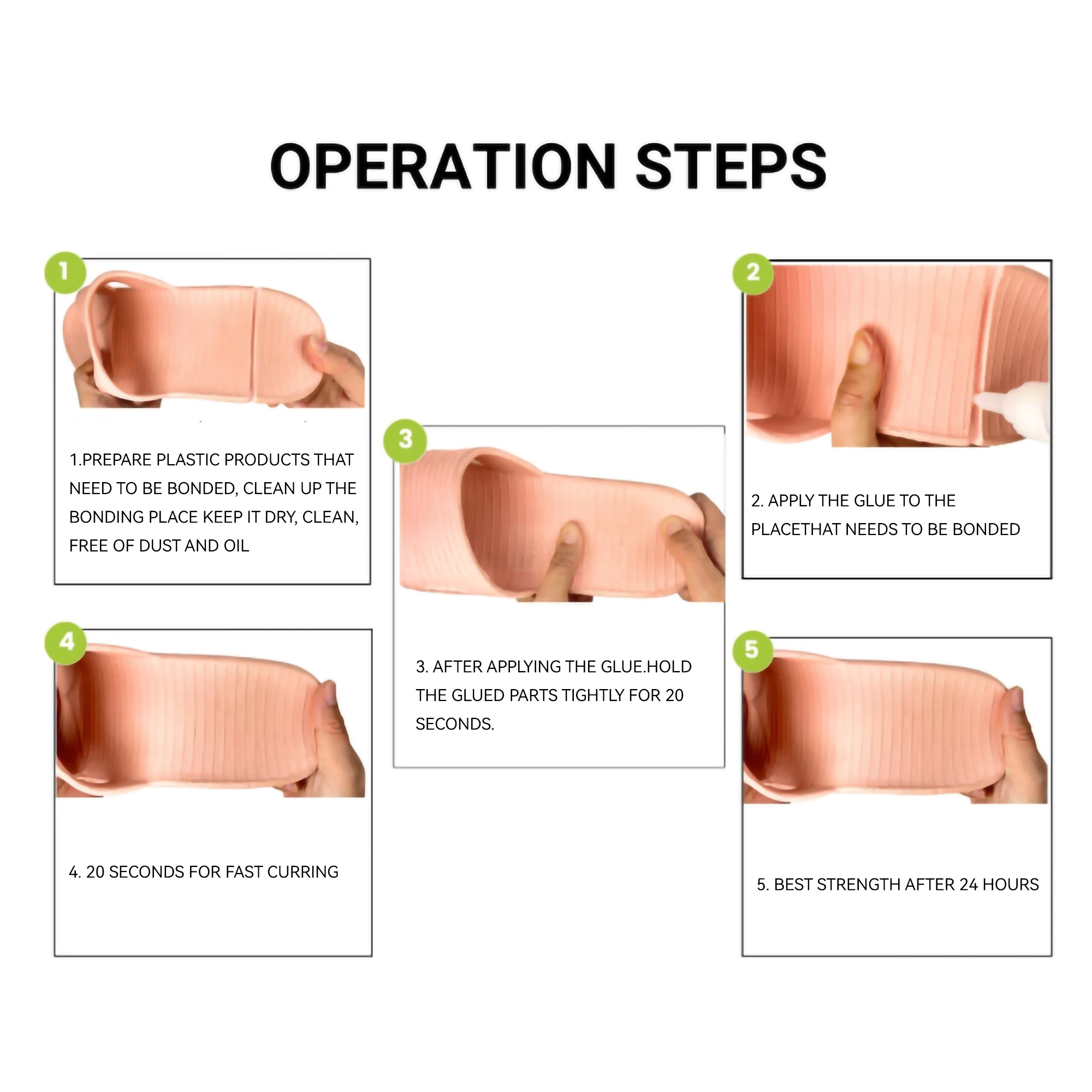 High Strength PP Polypropylene Special Glue - Strong Bonding in Seconds, Waterproof, Works on PPT/ PC/ ABS/ TPE/ TPU/ ACRYLIC