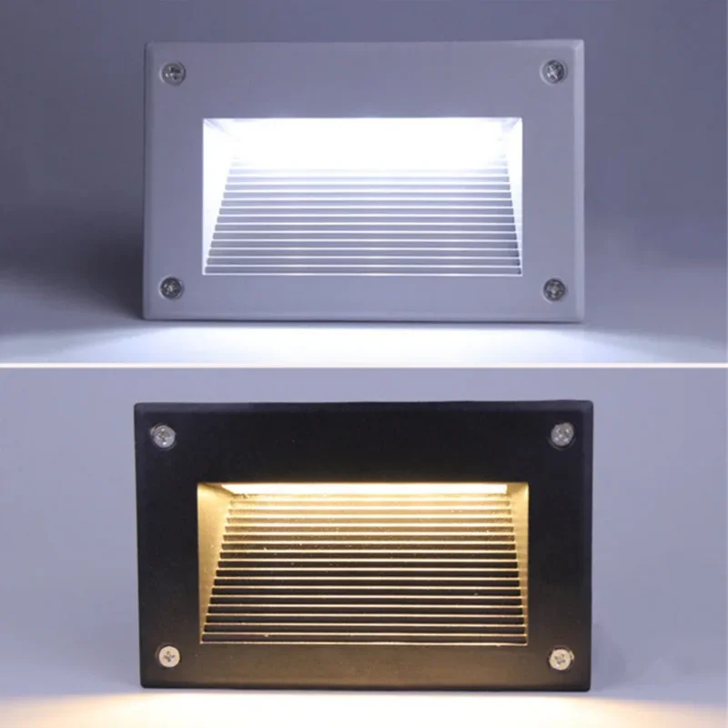 

AC85-265V DC12V 5W 10W LED Wall Lamp Led Stair Light Recessed LED Step Lamp Buried Pathway Wall Corner Lamps Wall Light