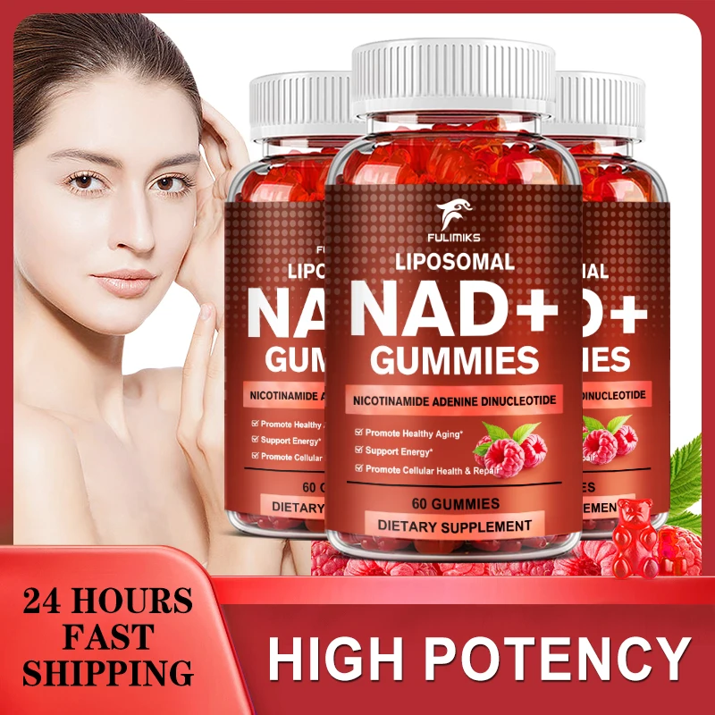 NAD Gummies Supplement Aging Defense- Boost Nad Plus - Supports Cell Health, Whitens Skin, Metabolism Management