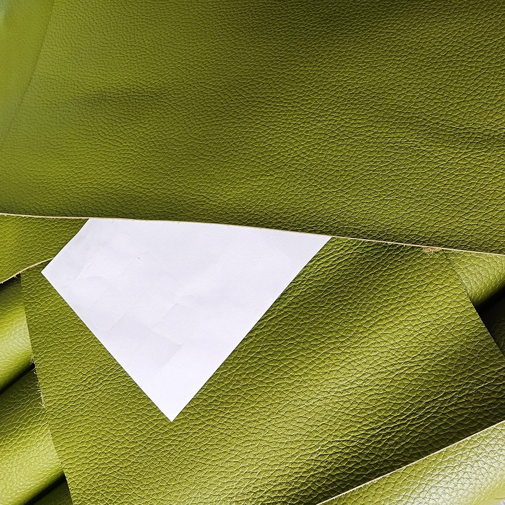 Grass Green Cowhide Leather Fabric, First Layer Whole Cut,Lychee Pattern, Sofa Upholstery, DIY Manual Cut,Genuine Material,1.2mm