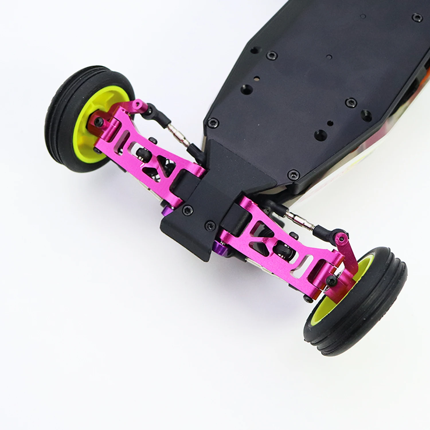 Metall-Aufhängungsarme Achsschenkel C-Naben CVD-Welle für 1/24 Losi Micro B Rc Auto 2WD Wltoys 244016 Chassis-Platten-Upgrades – Detail 2