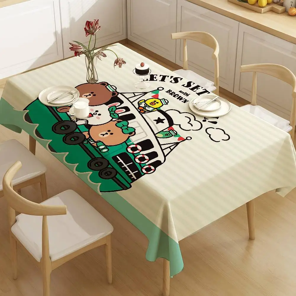 L-Line F-Friends Table Cloth Rectangular Stain Tablecloth Oilcloth Mantel Mesa Impermeable Tablecloth Decoration