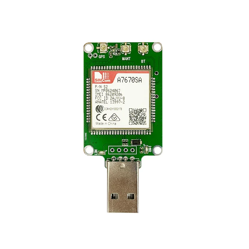 A7670SA-FASE USB Dongle SIMCOM LTE CAT1 Module 4G+2G+Voice+BT+GNSS Development Board breakout kit For Australia/South America