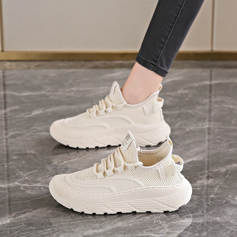 

Women's 5CM Platform Sneakers for Women 2025 Fashion Thick Sole Comfortable Walking Shoes Non Slip Lightweight Casual Shoes