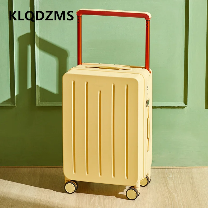 

KLQDZMS Cabin Suitcase 20 Inch PC Boarding Case 22"24"26 Large Capacity Trolley Case Wheeled Travel Bag Carry on Travel Luggage