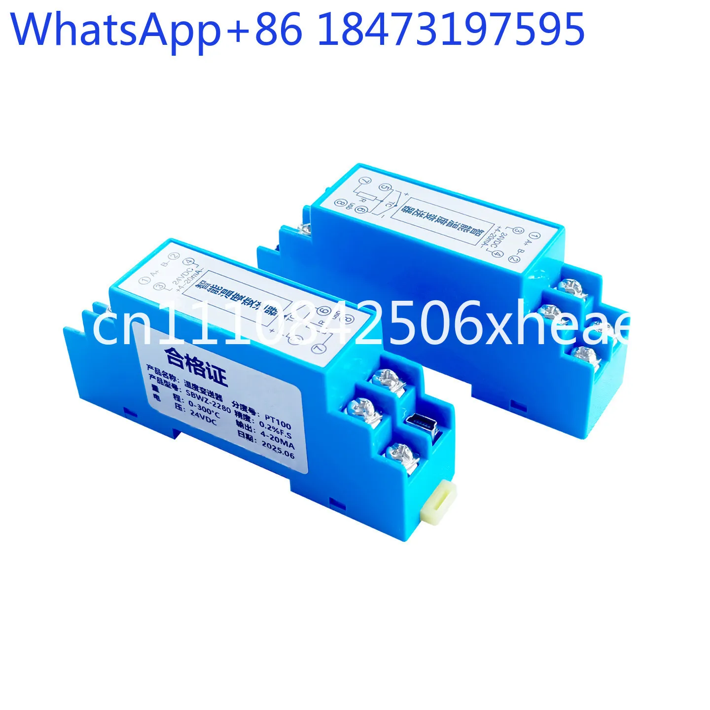 

1pcs Rail-type temperature transmitter PT100 integrated module 4-20mA thermal resistance isolation transmitter thermocouple