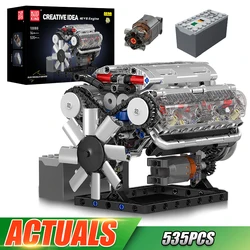 Mold King 10088 Technical Car Building Block il modello di motore motorizzato V8 Brick Assembly Car Brick Toys regalo di natale per bambini