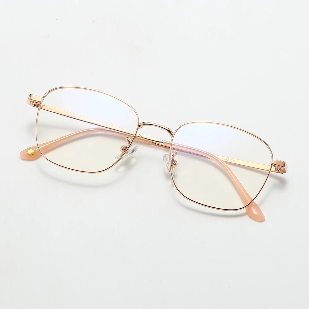 

Квадратная оправа для очков FYTOO, легкие модные очки унисекс из розового золота для повседневного повседневного использования 55015