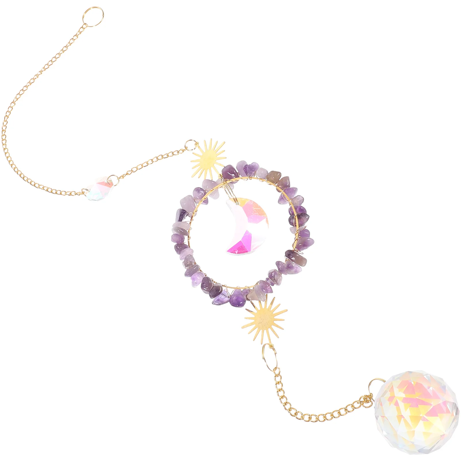 

Amethyst Purple Hanging Sun Catcher Prism Suncatcher for Windows Home Decor Gifts Delicate Charm