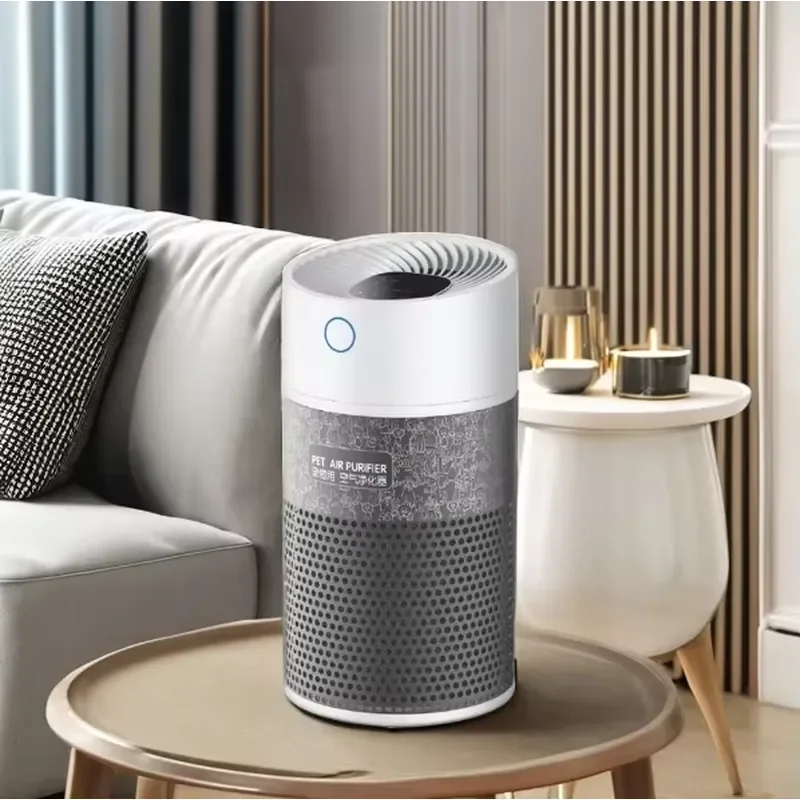 For Portable Electric Pet Air Purifier H13 HEPA Air Cleaner Coated Active Carbon Sponge Filter Aromatherapy Battery Operated