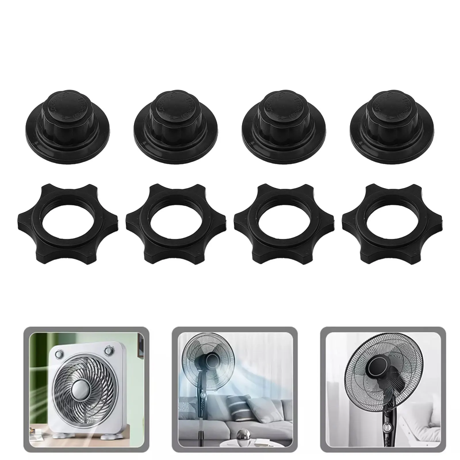 Accesorios de repuesto prácticos para ventilador eléctrico, cubierta de tuerca de aspas de ventilador, detalle exquisito, Material plástico de mano de obra fina